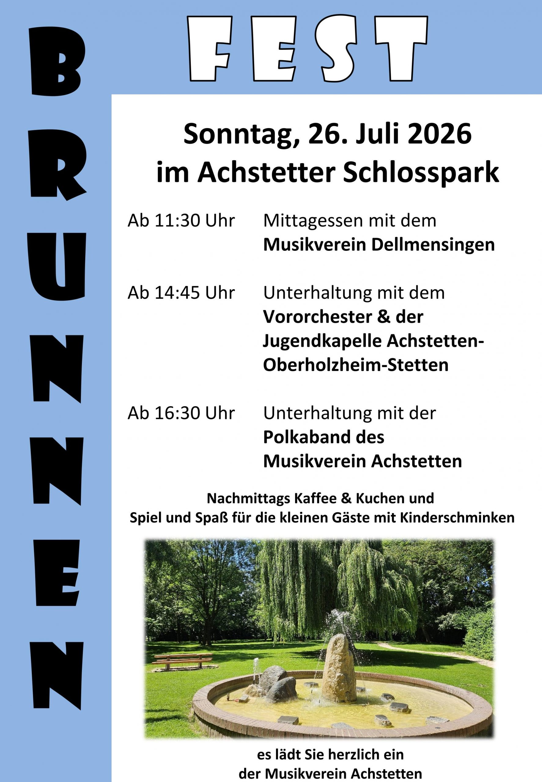 Brunnenfest im Schlosspark